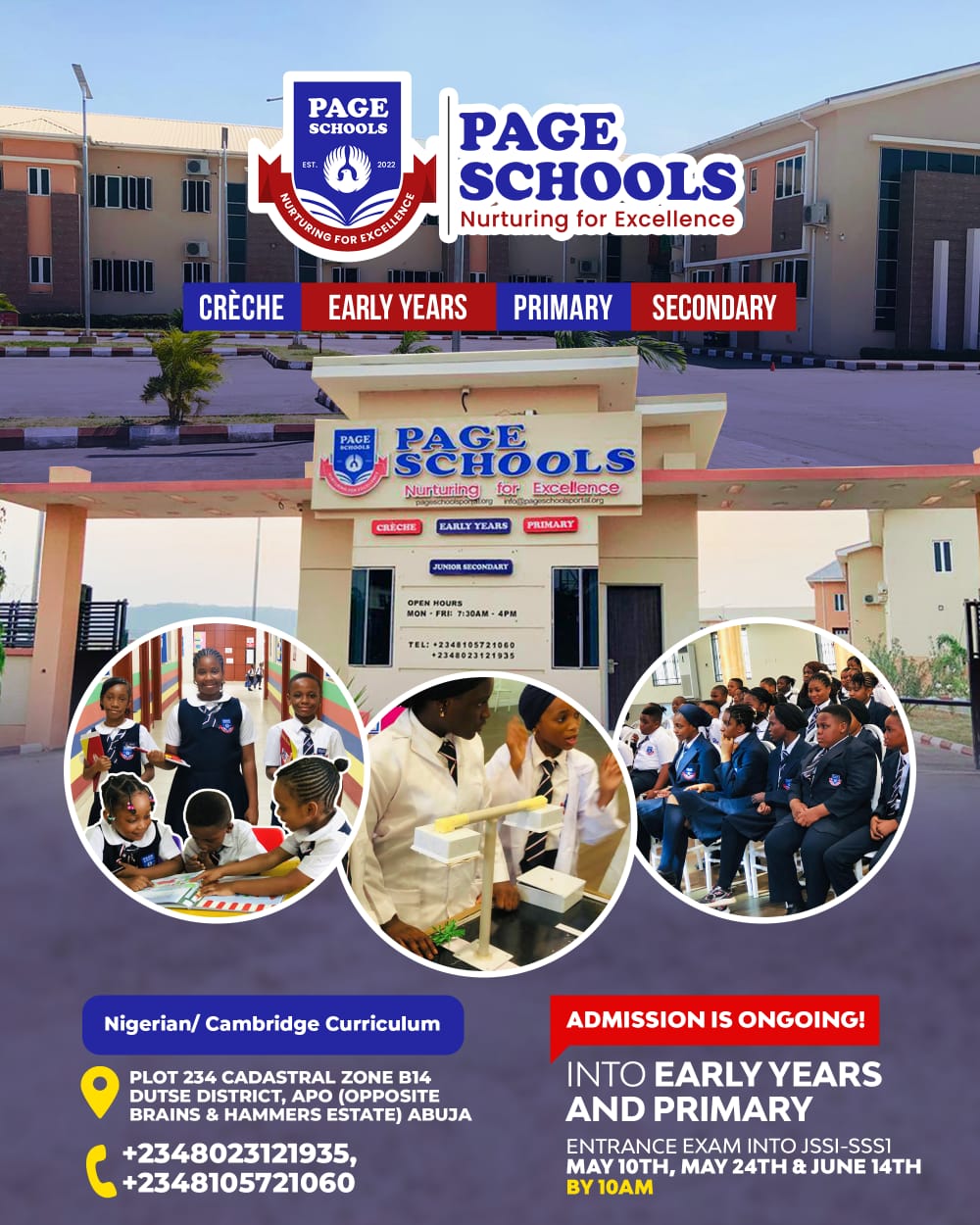 ADMISSION!!!! ADMISSION!!! ADMISSION!!! (Creche-Year 6), (JSS 1-3)